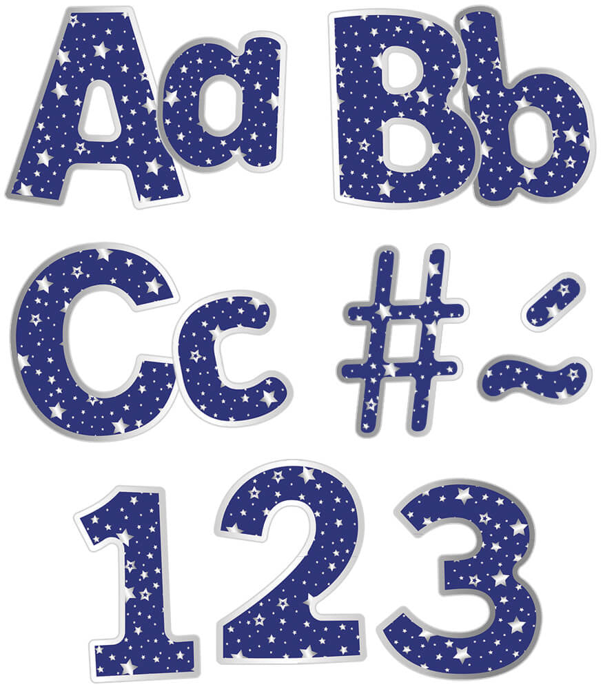 4in Gold Glitter Combo Pack Bulletin Board Letters