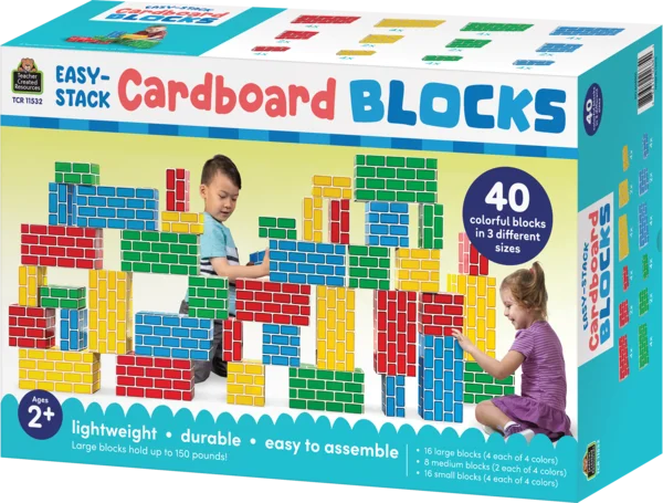 Easy-Stack Cardboard Blocks (40-Piece Set)