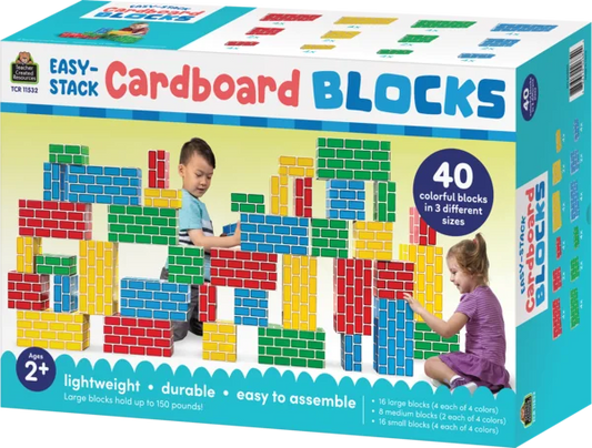 Easy-Stack Cardboard Blocks (40-Piece Set)