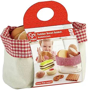 Hape Toddler Bread Basket |Soft Pretend Food