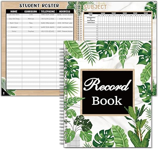 Simply Boho Record Book Teacher Class Gradebook