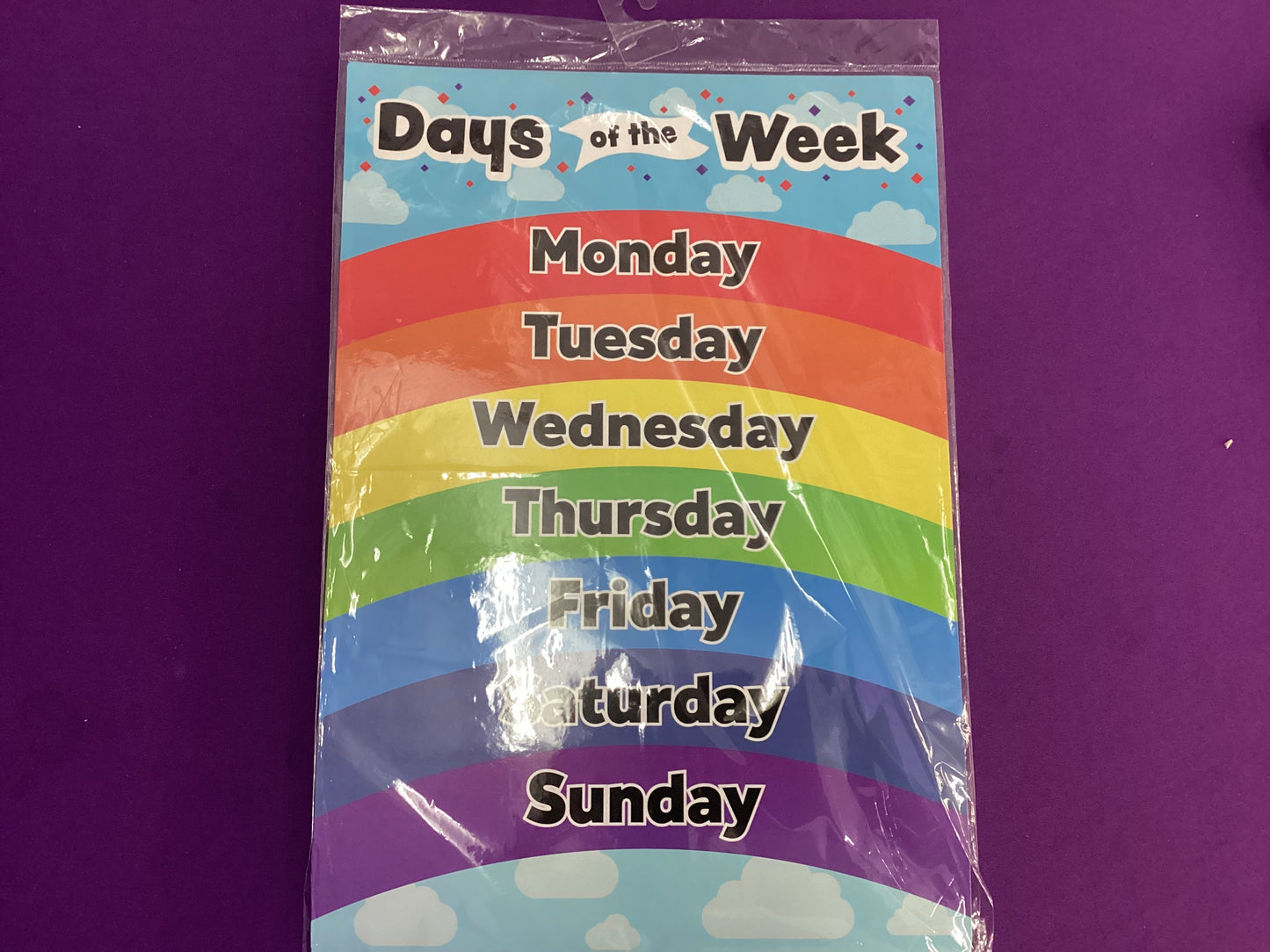 Days Of The Week small Poster rainbow poster