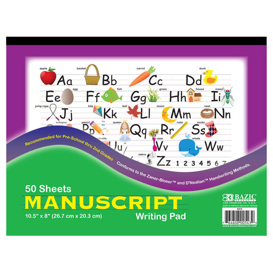 Manuscript Writing Pad 10.5"X 8"(50 Ct.): 48