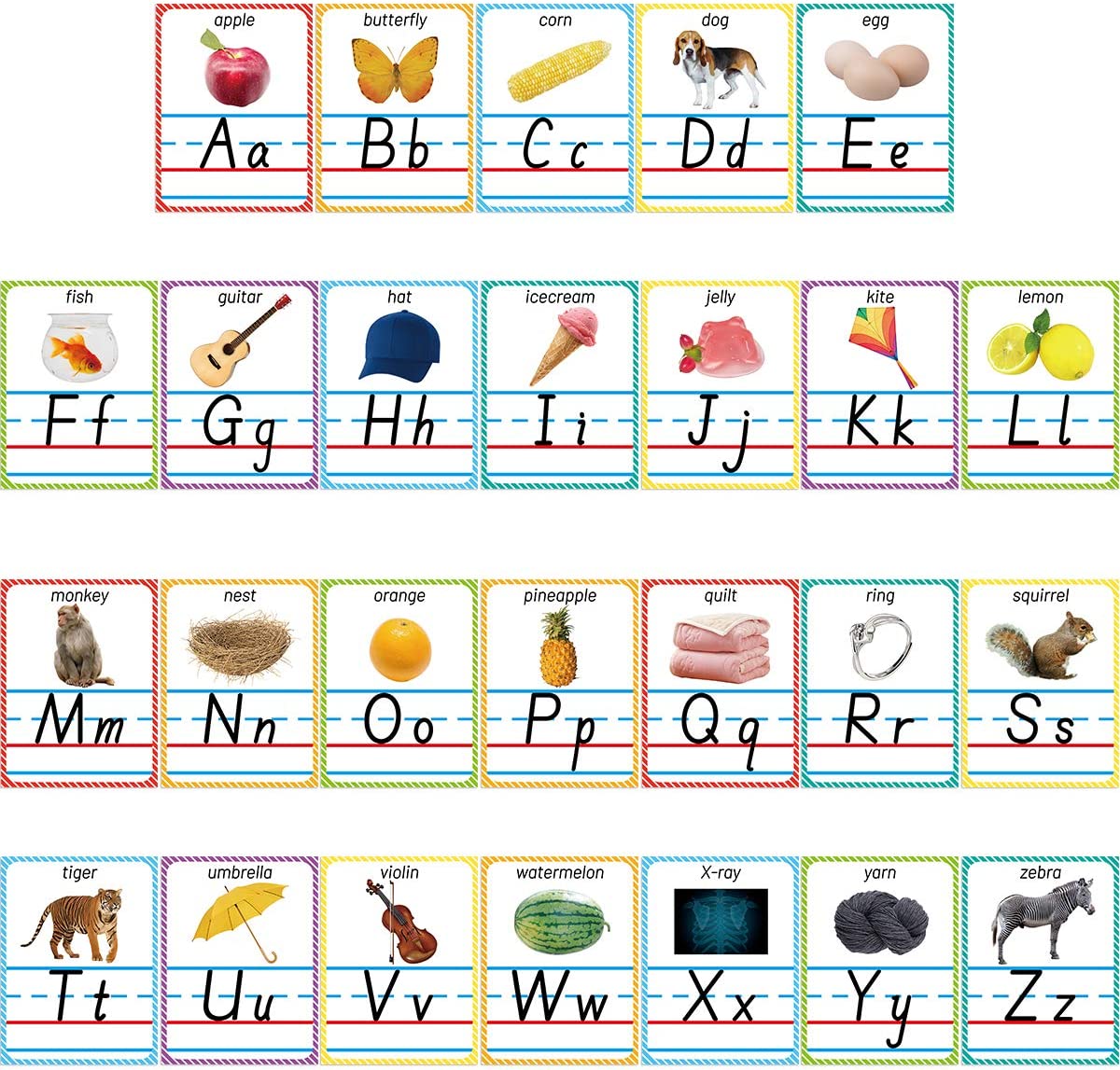 Alphabet and Number Bulletin Board Set Traditional Manuscript